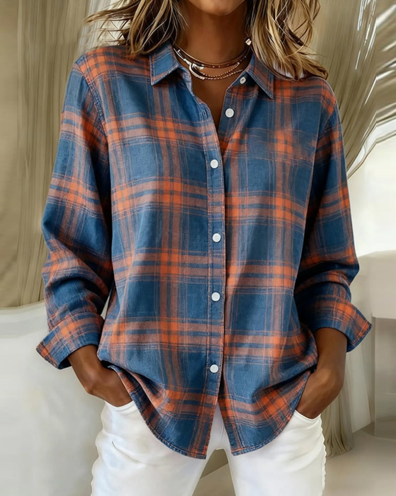 Women's plaid flannel shirt