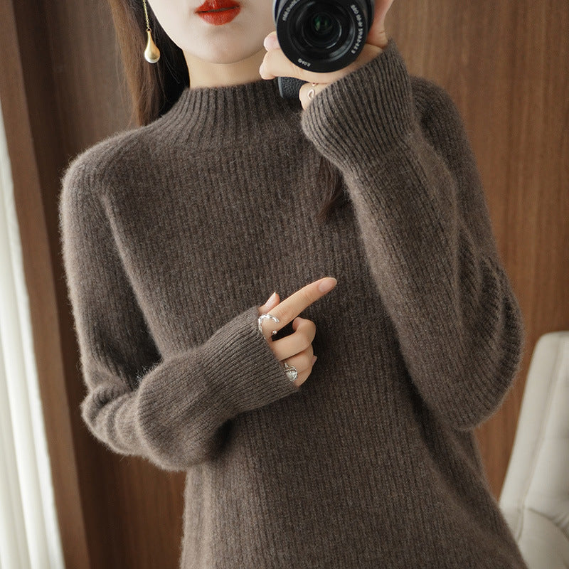 Women's Raglan Sleeve Mock Neck Sweater