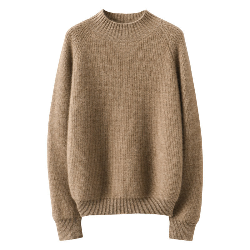 Women's Raglan Sleeve Mock Neck Sweater