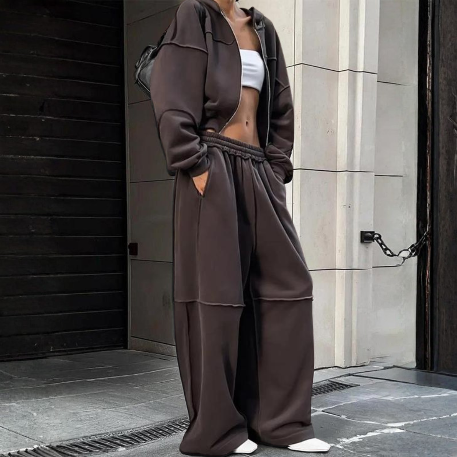 Women's Relaxed Fit Hoodie and Joggers Lounge Set