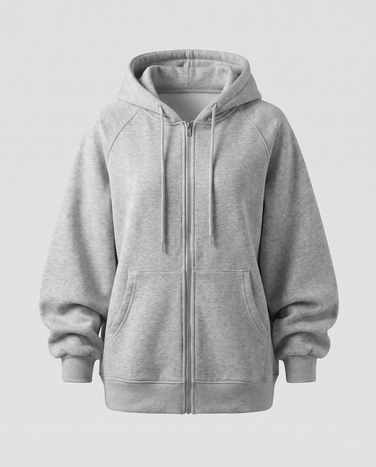Women's Relaxed Zip Hoodie in Grey