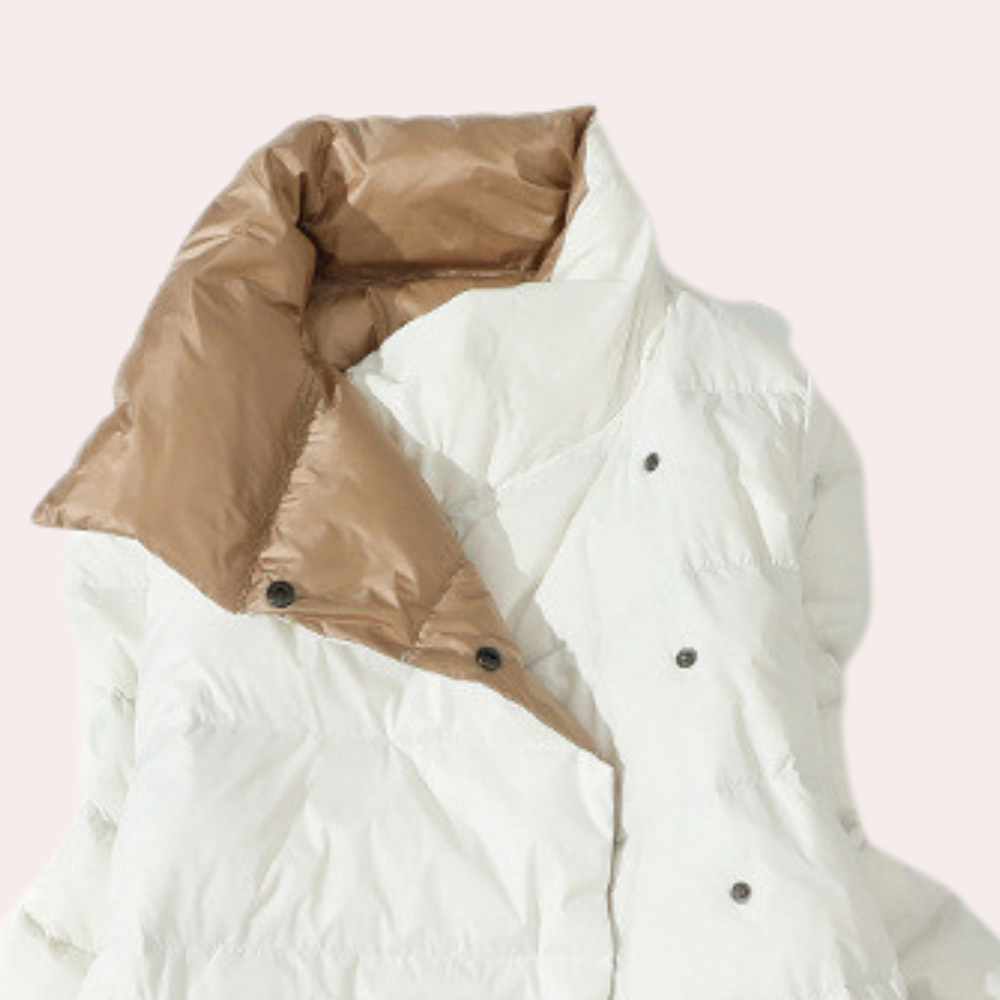 Women's Reversible Long Puffer Winter Jacket