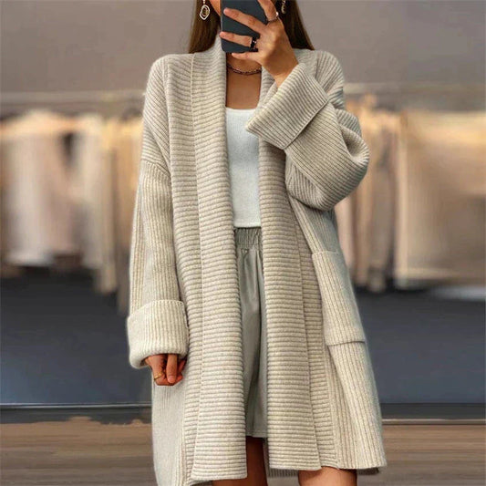 Women's Shawl Collar Cardigan in Apricot