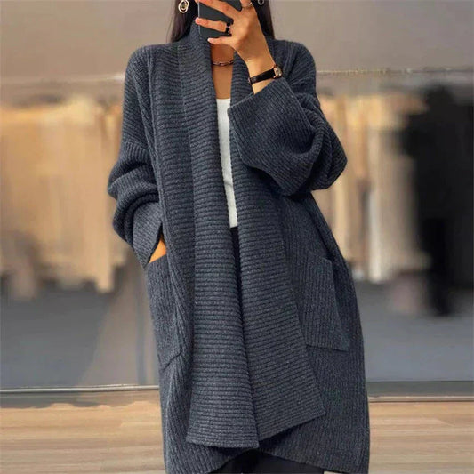 Women's Shawl Collar Cardigan in Grey