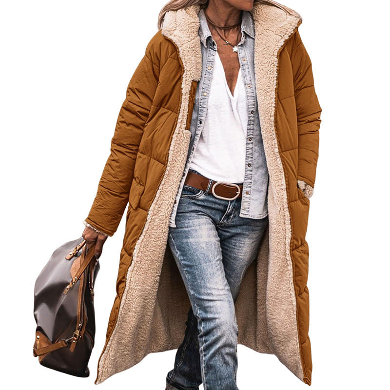Women's Sherpa Lined Maxi Puffer Winter Jacket
