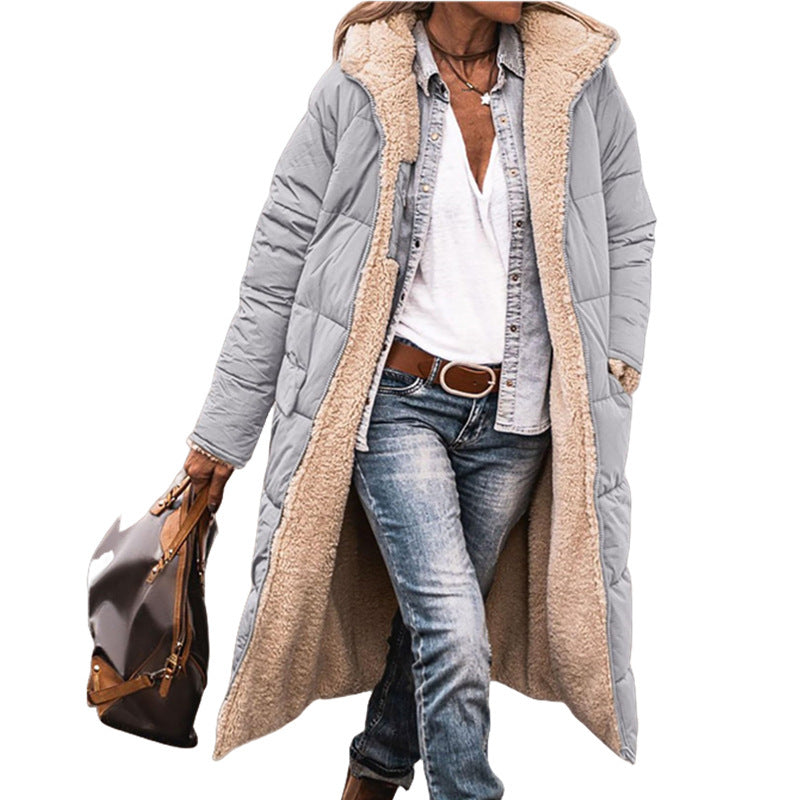 Women's Sherpa Lined Maxi Puffer Winter Jacket