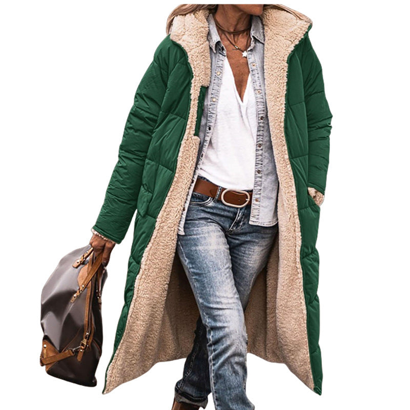 Women's Sherpa Lined Maxi Puffer Winter Jacket