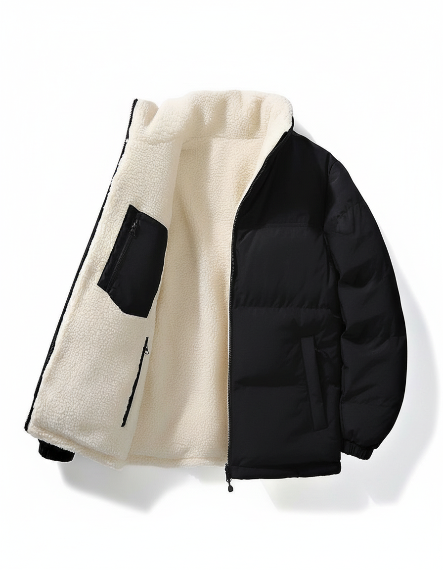 Women's Sherpa Lined Puffer Winter Jacket