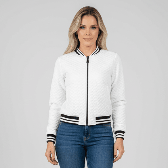 Women's Sporty Zip Up Bomber Jacket