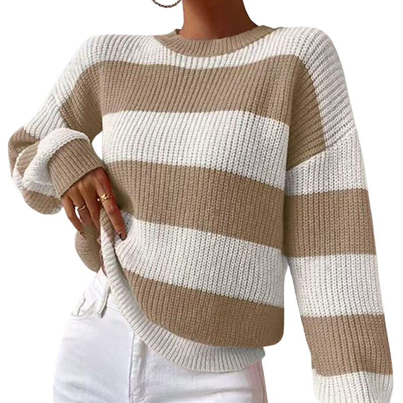 Women's Striped Oversized Sweater in Multicolour 1