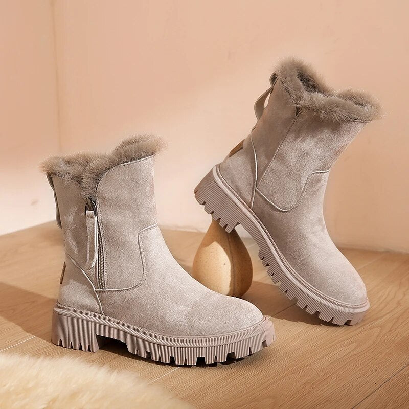 Women's Suede Chelsea Boots in Grey