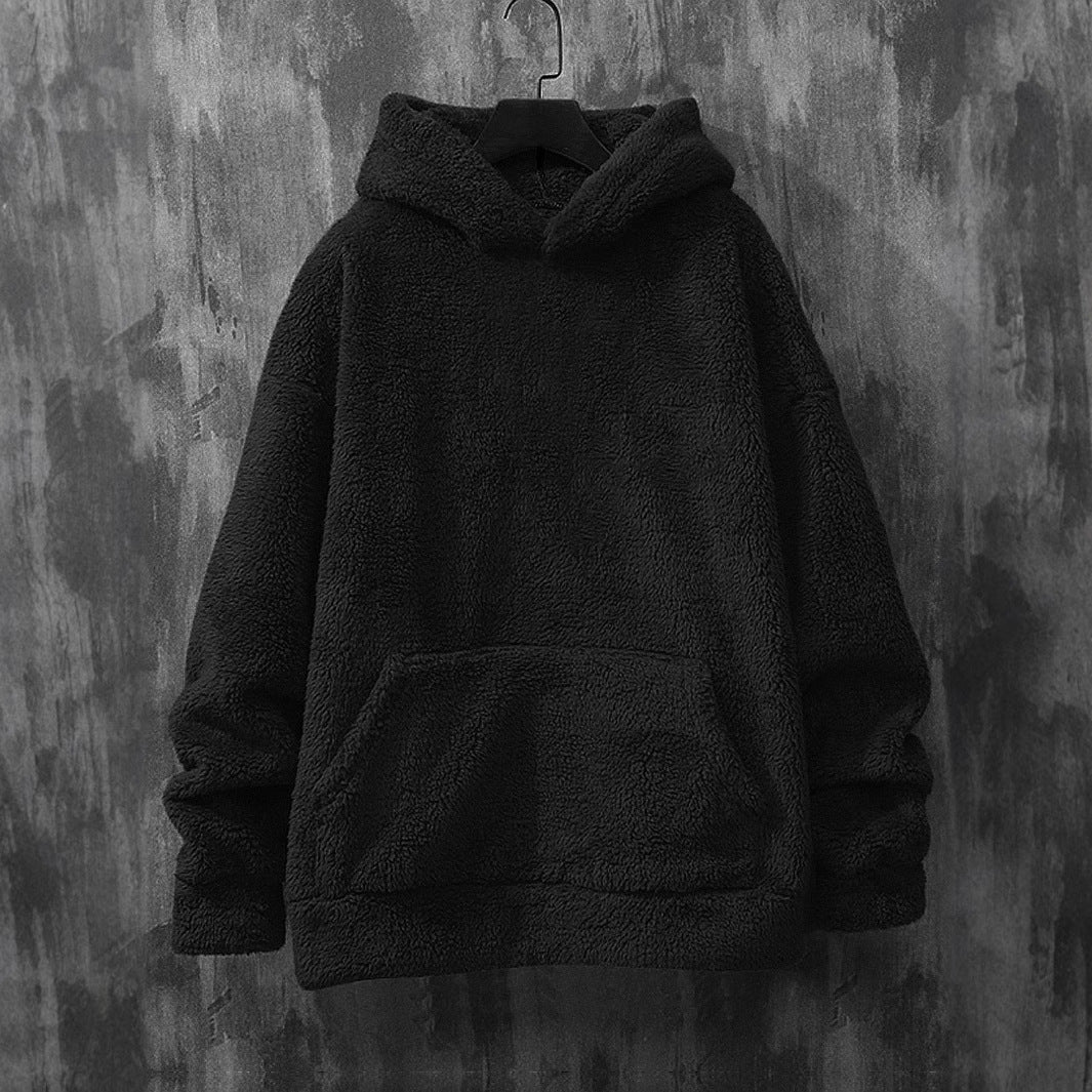 Women's Teddy Fleece Hoodie in Black