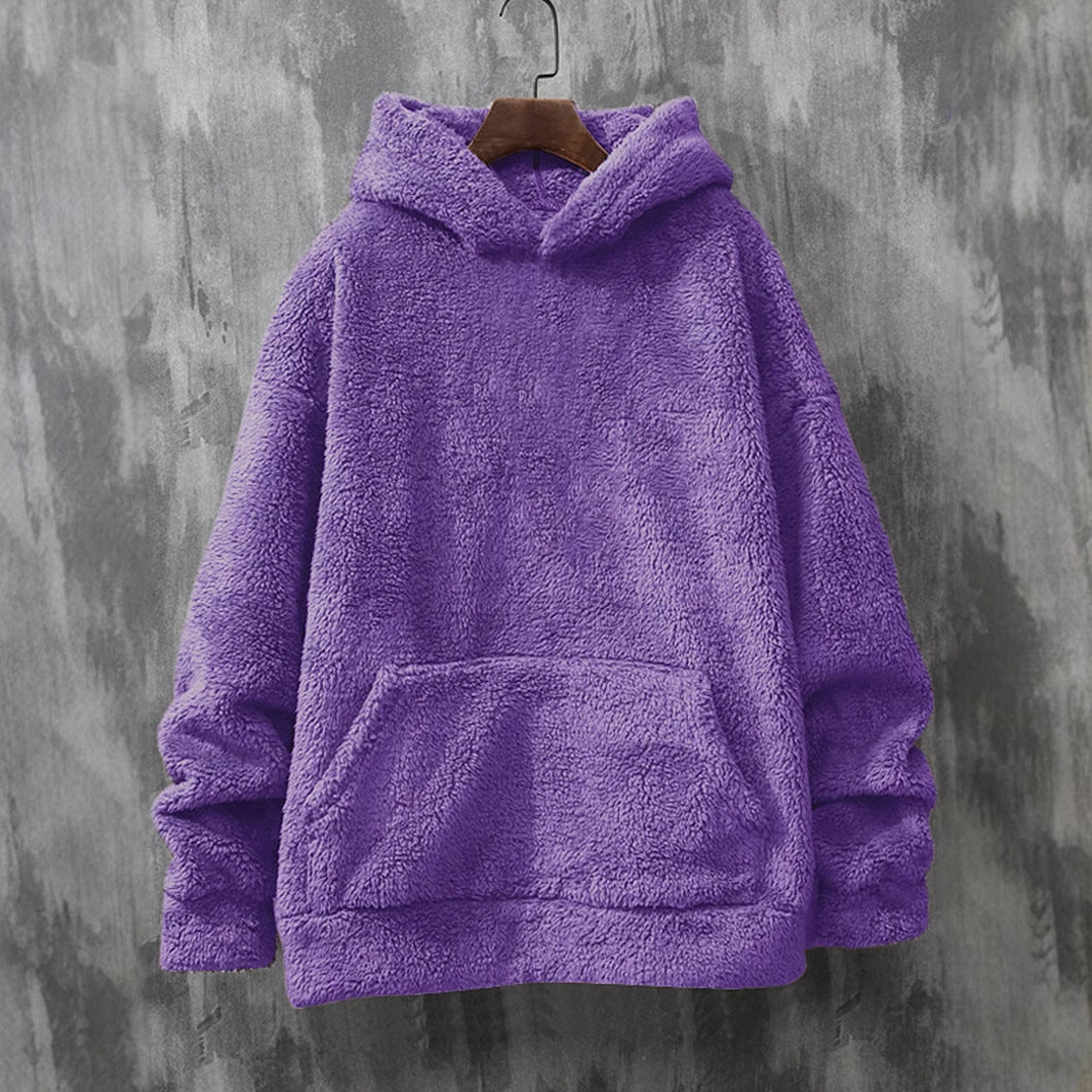 Women's Teddy Fleece Hoodie in Purple