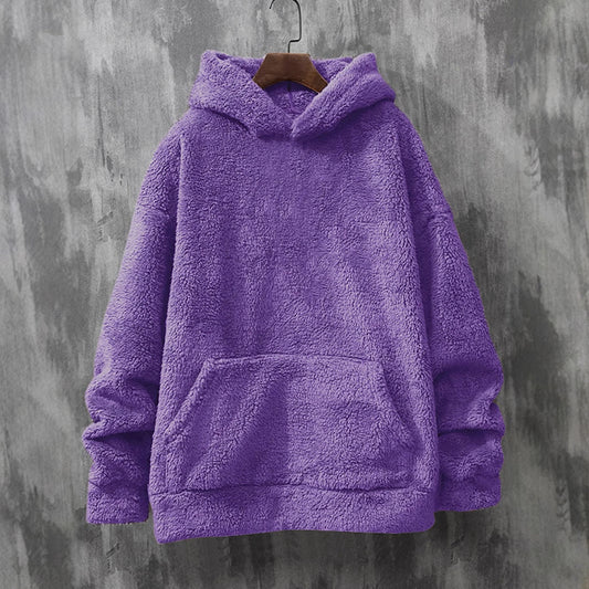 Women's Teddy Fleece Hoodie in Purple