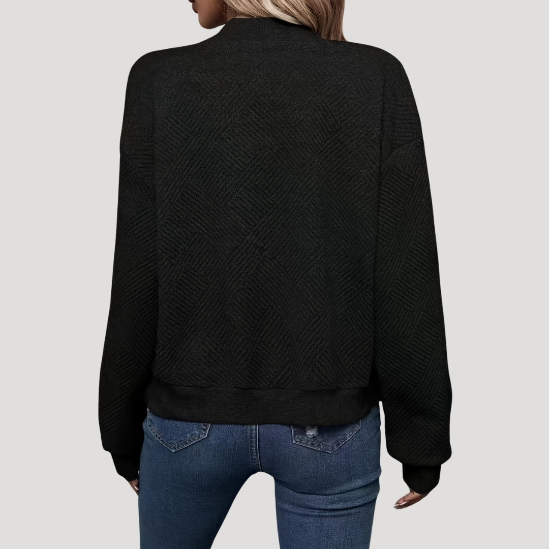 Women's Textured Bomber Jacket