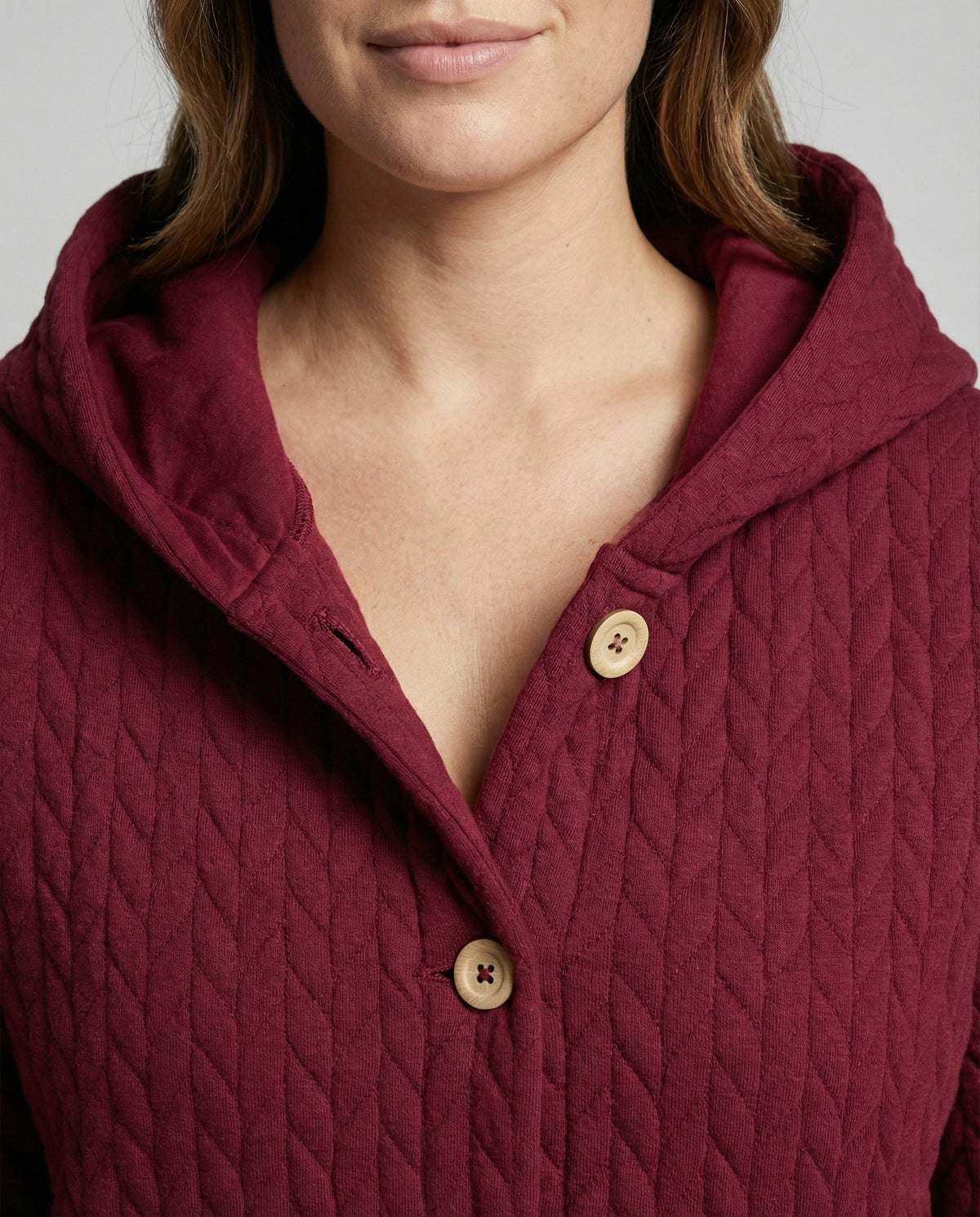 Women's Textured Hooded Winter Jacket