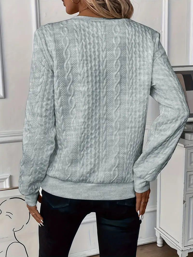 Women's Textured Quarter Zip Sweater