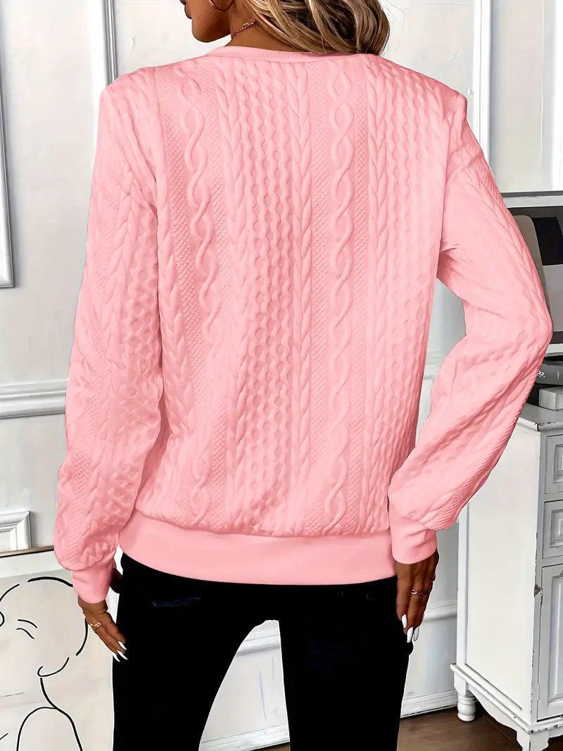 Women's Textured Quarter Zip Sweater