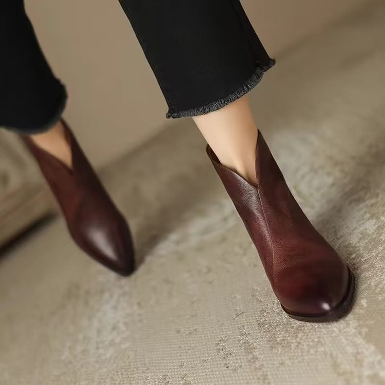 Women's V Cut Ankle Boots