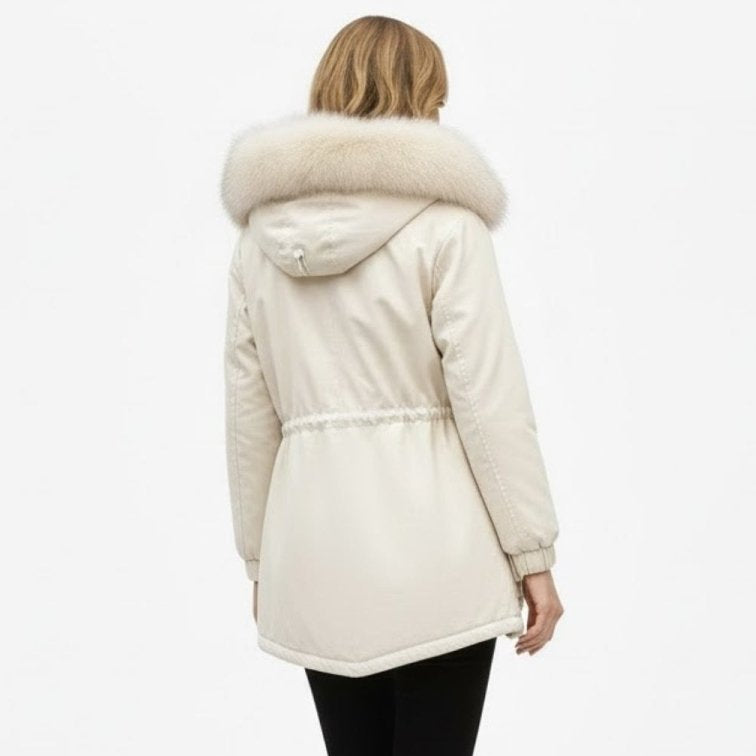 Women's Warm Faux Fur Trim Winter Parka