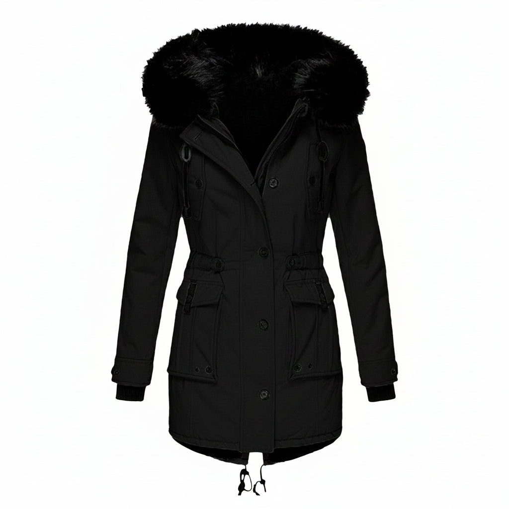Women's Warm Hooded Parka Coat for Cold Days