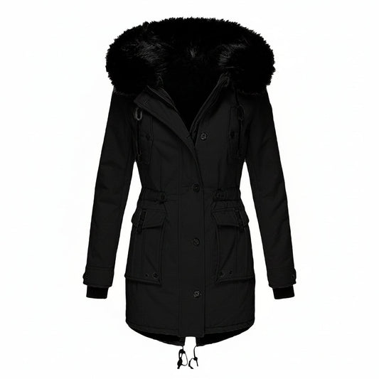 Women's Warm Hooded Parka Coat for Cold Days