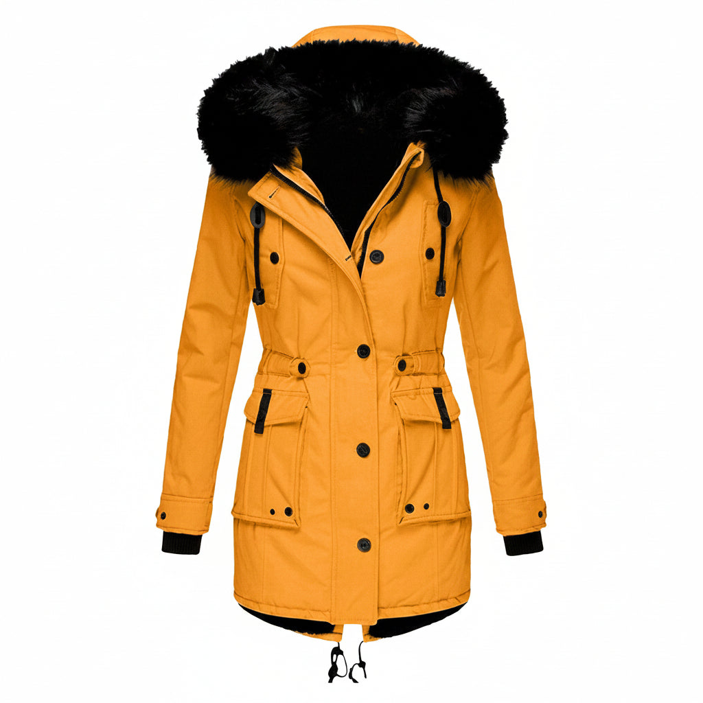 Women's Warm Hooded Parka Coat for Cold Days