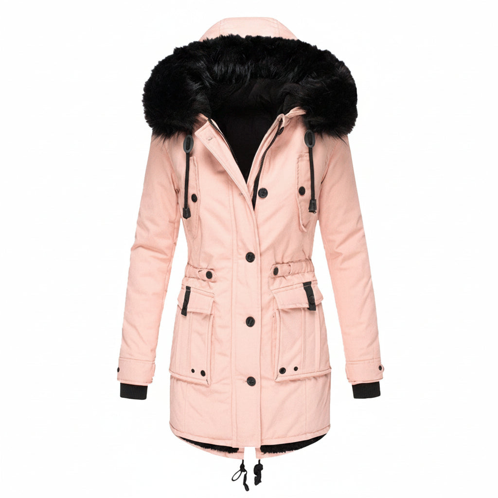 Women's Warm Hooded Parka Coat for Cold Days