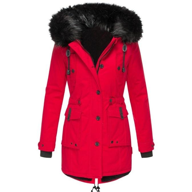 Women's Warm Hooded Parka Coat for Cold Days