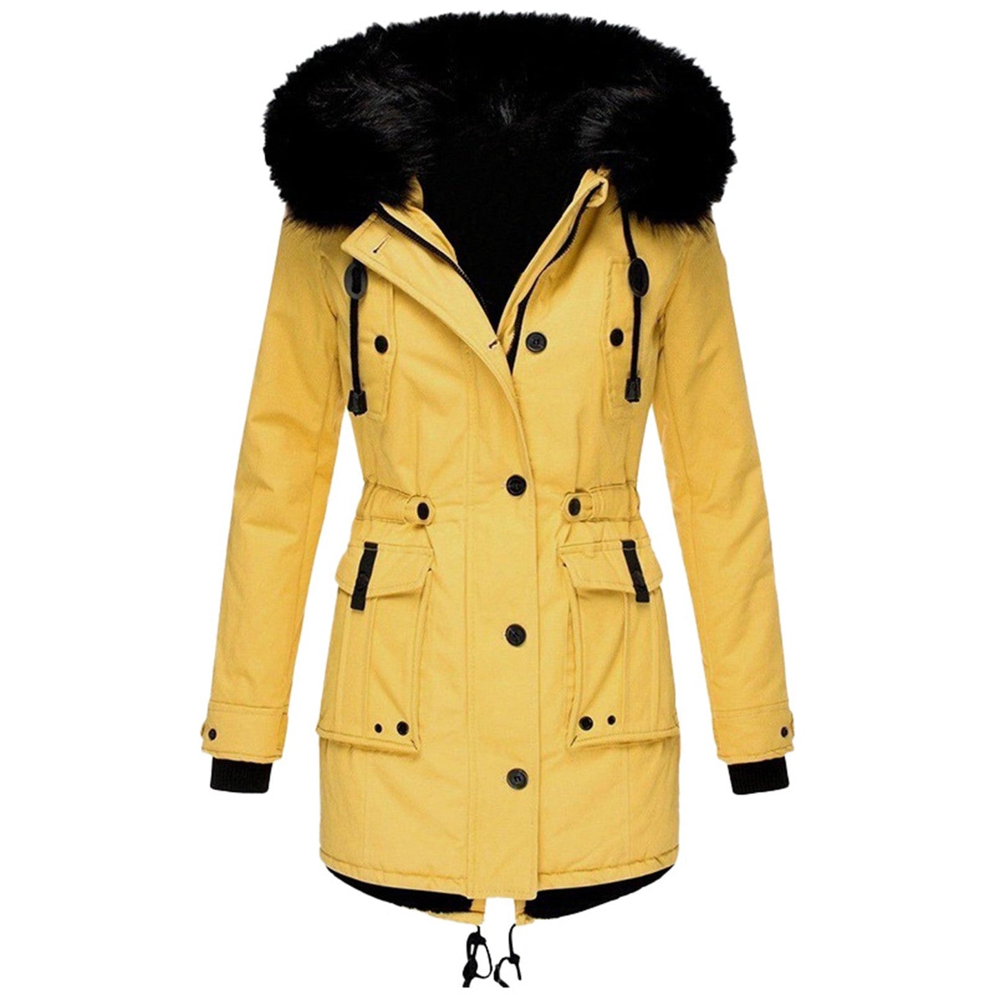Women's Warm Hooded Parka Coat for Cold Days