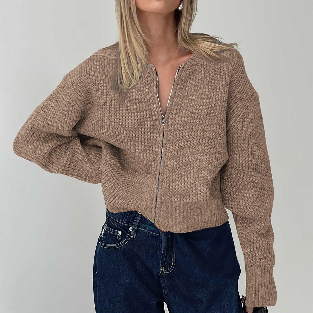 Women's Zip Knit Cardigan