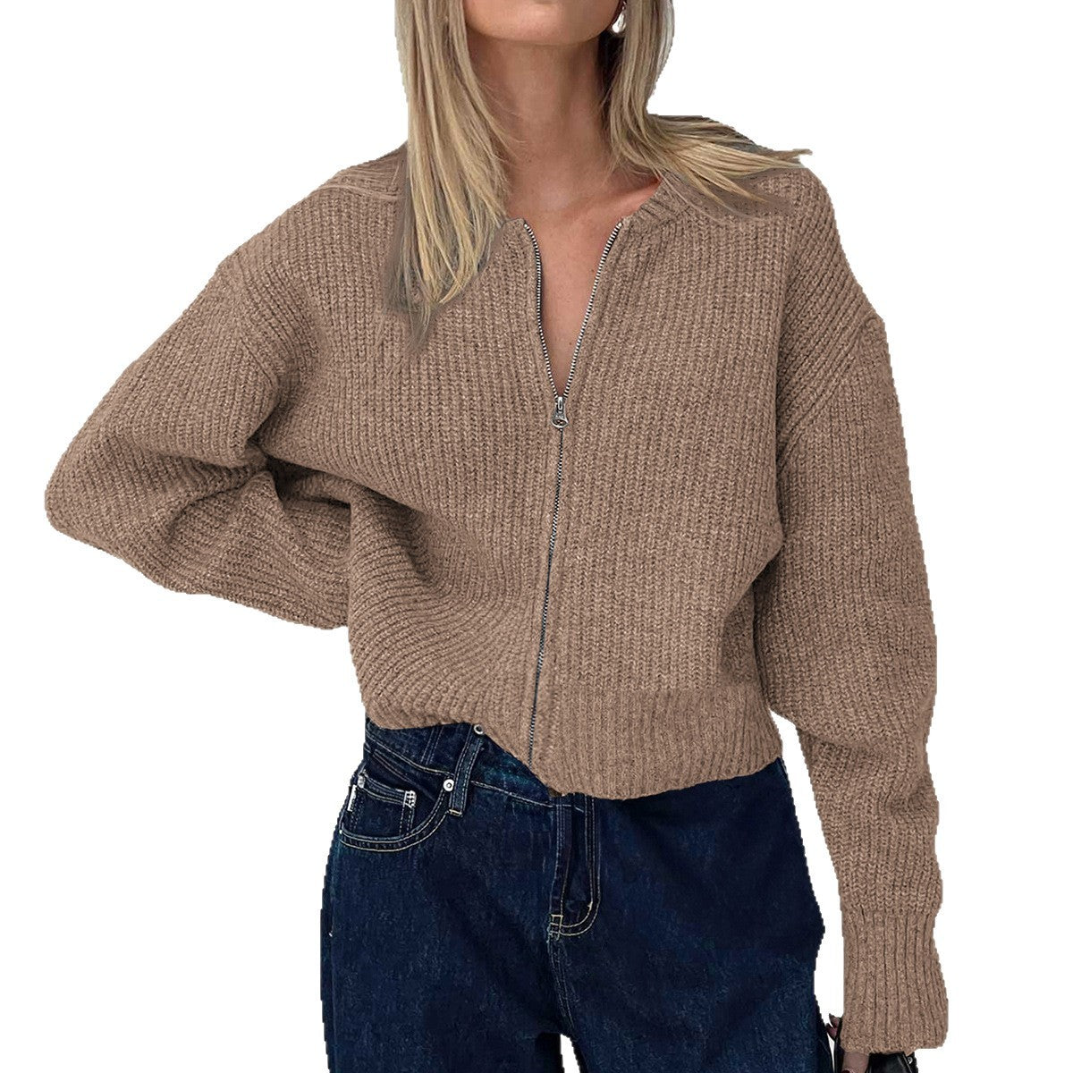 Women's Zip Knit Cardigan